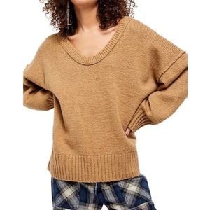 Free People Brookside sweater / tunic in camel